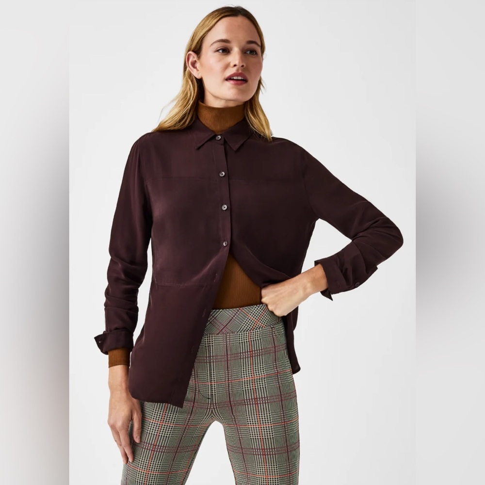 Spanx Low Maintenance Silk Button Down